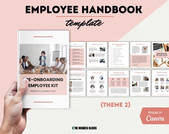 Employee Handbook Template: Company Onboarding Welcome Packet (Canva)