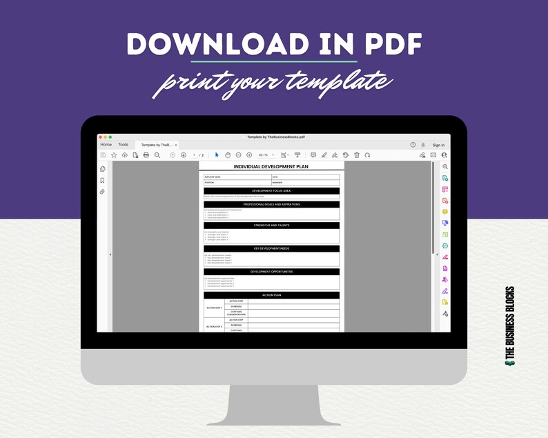Individual Development Plan Template: Editable Canva & Google Docs ...