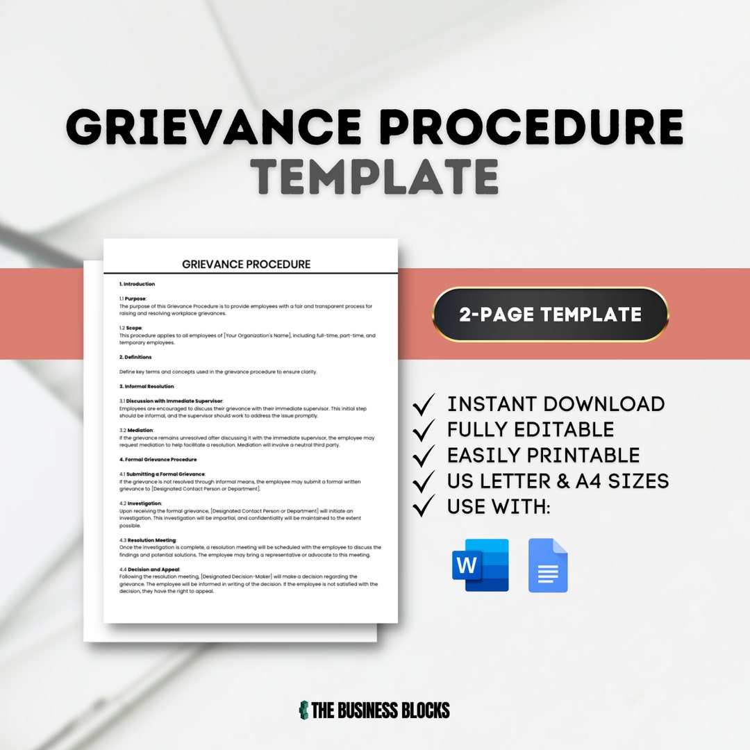 Grievance Procedure Template Employee Grievance Policy Human Resources Grievance Procedure Template Employee Grievance Policy Human Resources