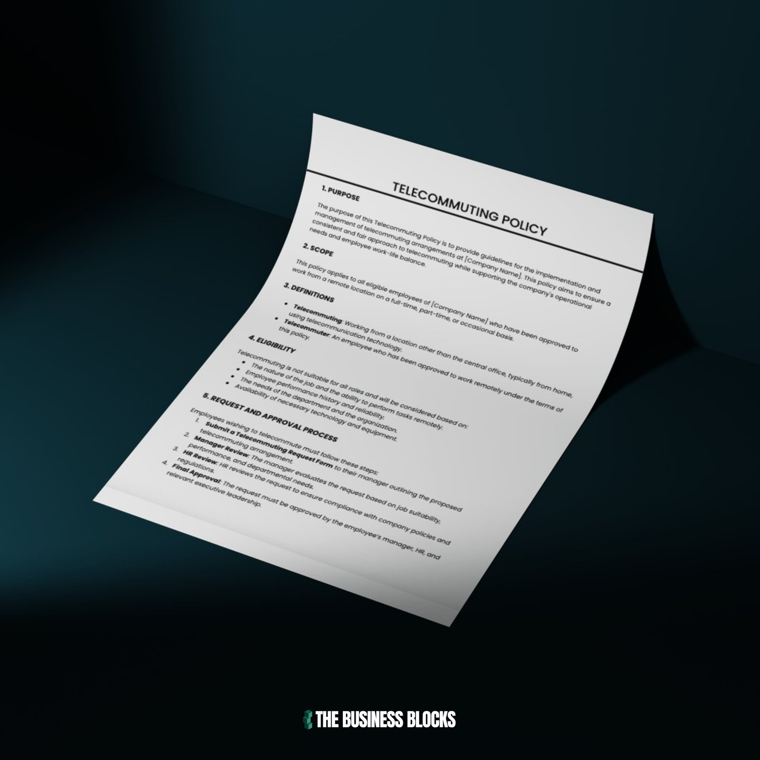 Telecommuting Policy Template: Remote Work HR Guide (google Docs/word ...