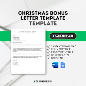 Modelo de Carta de Bônus de Natal Carta de Bônus de Férias Carta de Presente para Funcionários Formulário de Bônus de Fim de Ano Guia de Carta de Bônus de Fim de Ano de Natal