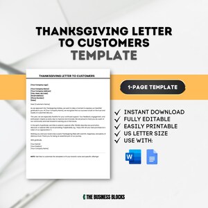 Plantilla de carta de Acción de Gracias para clientes Carta de agradecimiento por Acción de Gracias Nota de agradecimiento por las fiestas Saludos comerciales por Acción de Gracias