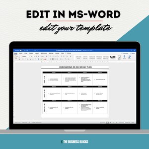 Employee Onboarding 30 60 90 Day Plan Template (canva, Google Docs ...