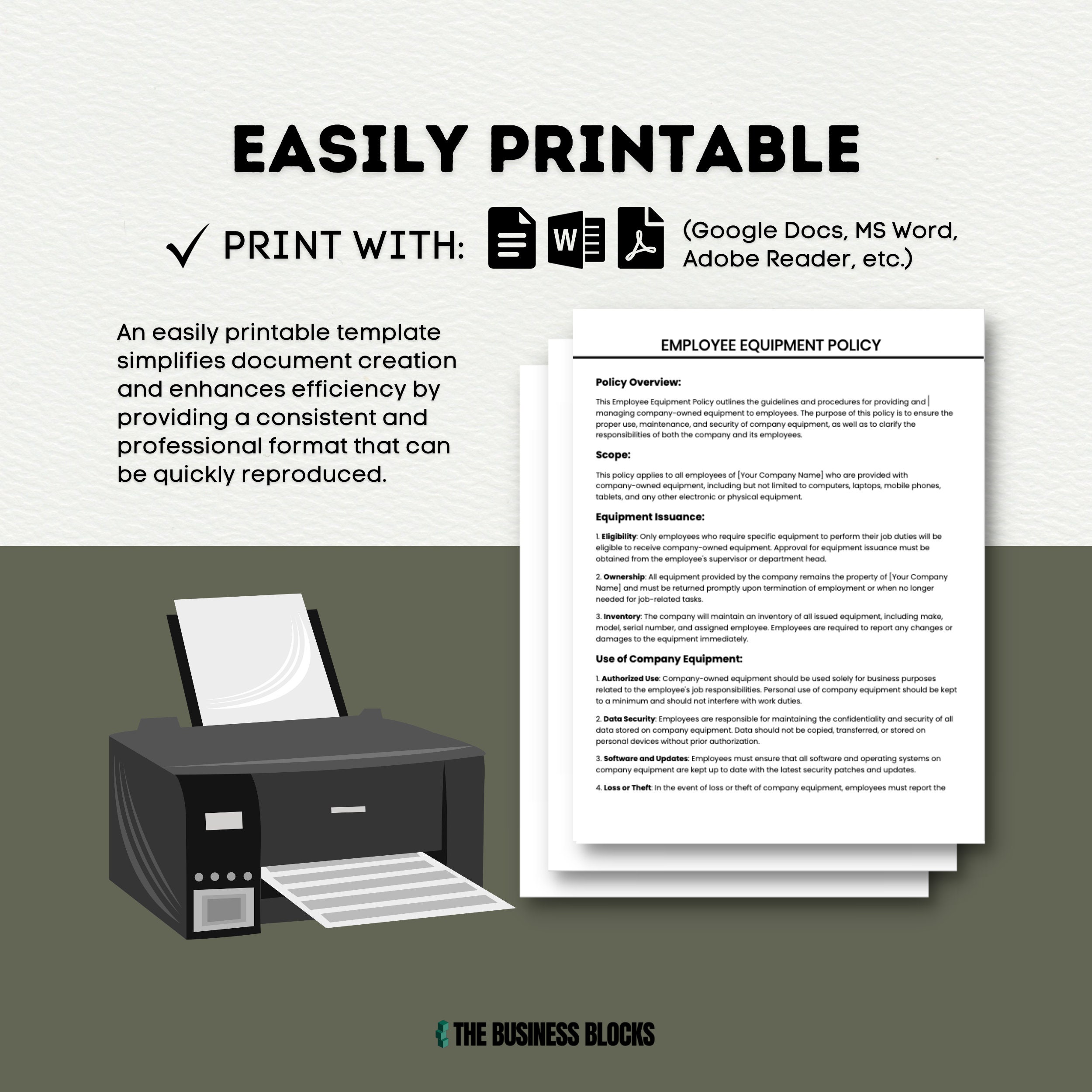 Employee Equipment Policy Template Human Resources Employee Onboarding New Hire Packet HR