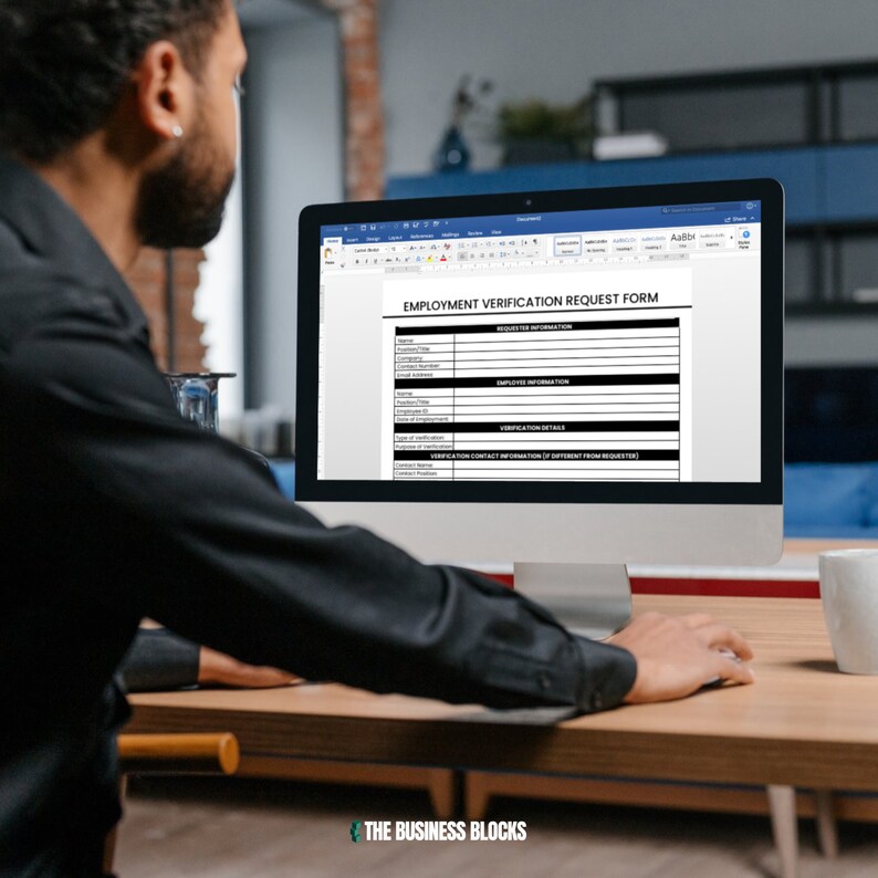 Employment Verification Request Form Template (google Docs, MS Word) - Etsy