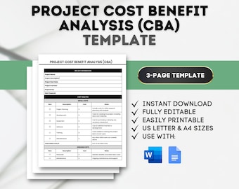 Cost benefit Analysis Template Excel Etsy Cost benefit Analysis Template Excel Etsy