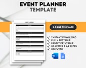 Event Planner Template: Editable Checklist, Corporate Event Guide (Digital Download)