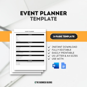 Event Planner Template Event Planning Checklist Event Coordinator Conference Planning Event Organization Corporate Event Guide Printable
