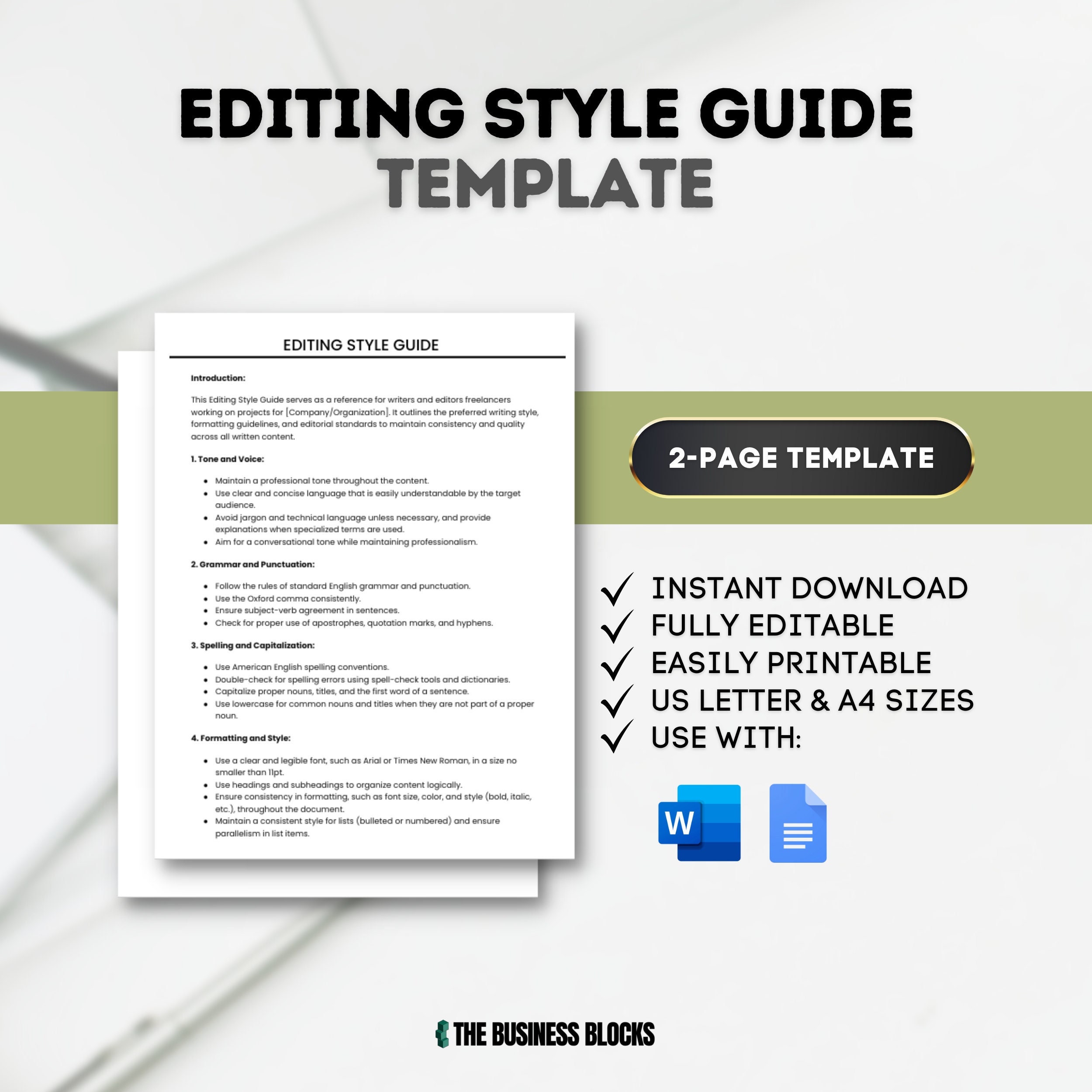 Editing Style Guide Template Editorial Style Guide Writing Guide ...