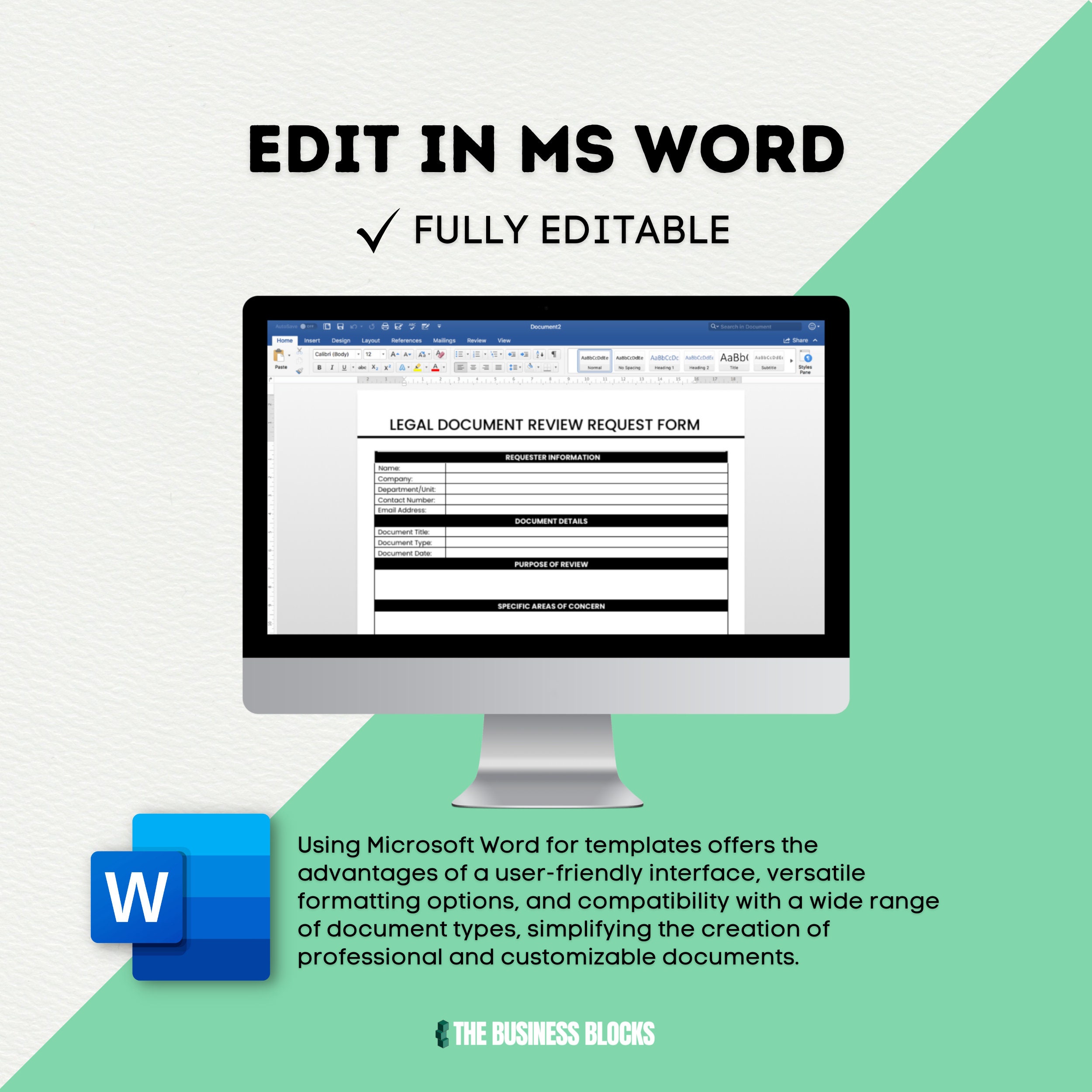 Legal Document Review Request Form Template (google Docs, MS Word) - Etsy
