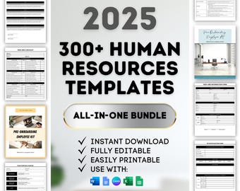 Human Resources Templates HR Forms Employee Onboarding Template HR Documents Employee Handbook New Employee Checklist HR Dashboard Template
