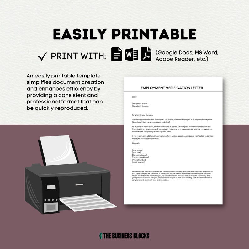 Employment Verification Letter Template Human Resources Employment