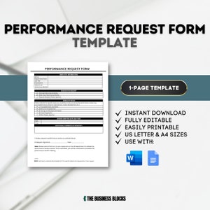 Performance Request Form Template Performance Evaluation Employe Assessment Performance Feedback Request Job Performance Analysis