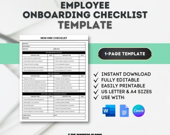 Plantilla de lista de verificación para la incorporación de empleados: capacitación para nuevos empleados (descarga digital)