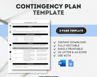 Crisis Plan Risk Management Template Contingency Plan Emergency Template Action Plan Template Emergency Response Plan Crises Management Plan