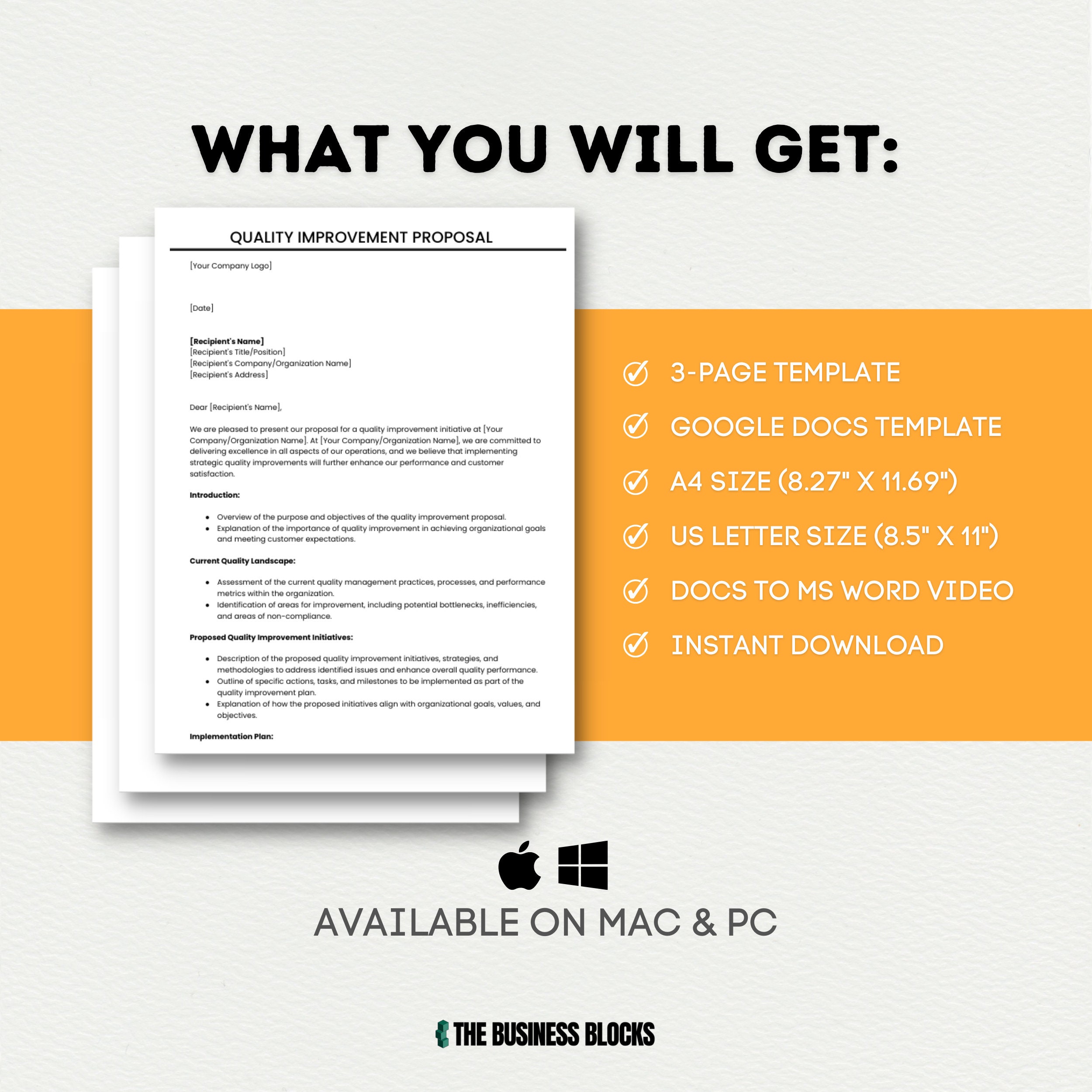 Quality Control Proposal Template Quality Improvement Proposal for Quality Enhancement Process