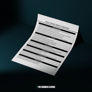 Solo Travel Safety Checklist Template: Editable Travel Tips (Digital Download) image 7
