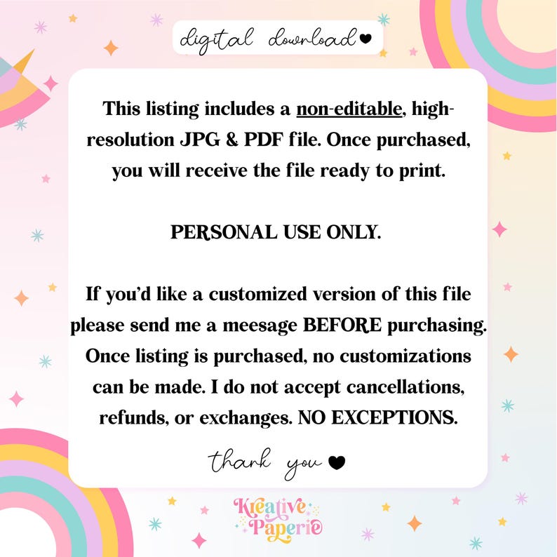 Puede incluir: Gr&aacute;fico de descarga digital con fondo blanco y texto. El texto incluye "descarga digital", "Este listado incluye un archivo JPG y PDF de alta resoluci&oacute;n no editable" y "SOLO PARA USO PERSONAL."