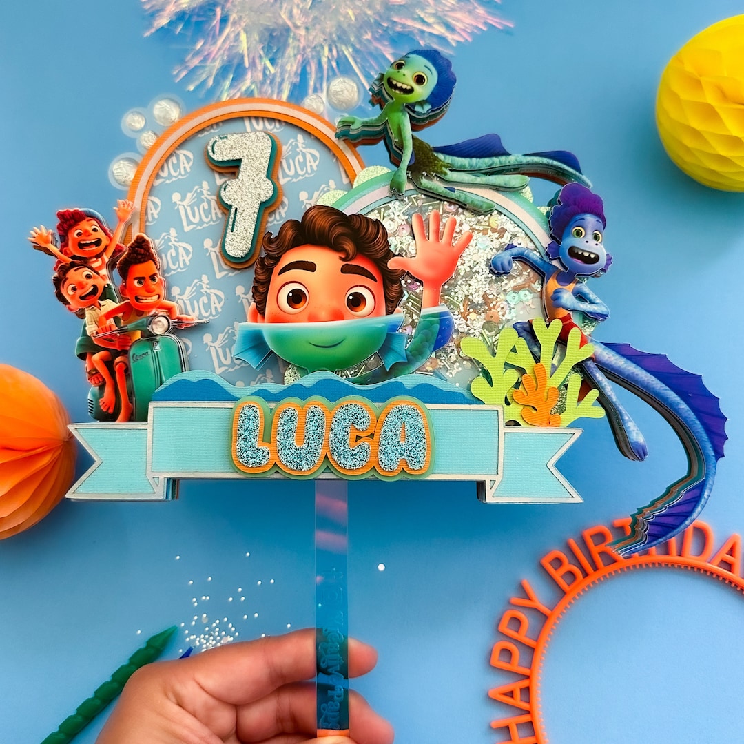Luca Inspired Cake Topper, Personalized Cake Topper, Luca Birthday ...