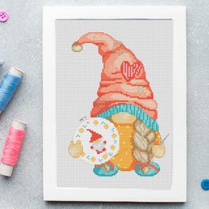 Gnome  cross stitch pattern
