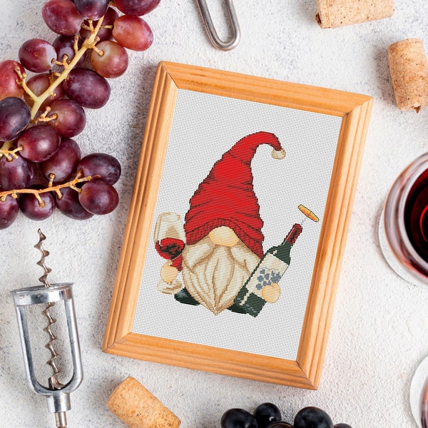 Wine Cross Stitch Etsy