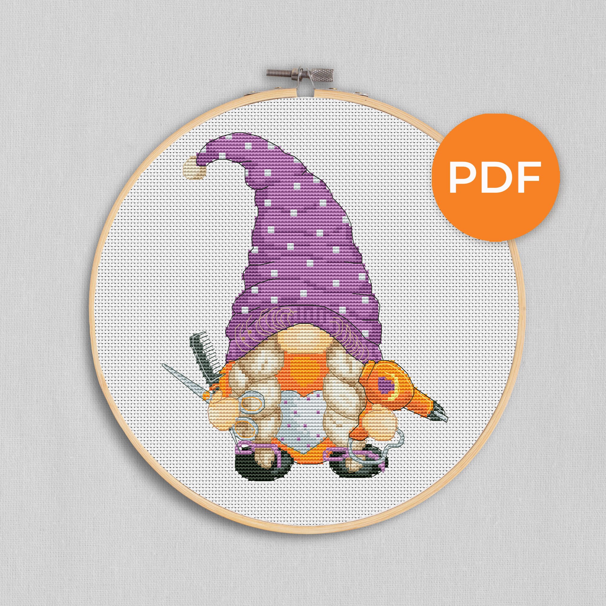 Hairdresser Girl Cross Stitch Pattern Hair Stylist Cross Etsy