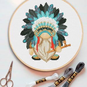 Cross stitch pattern Tribal gnome