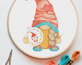 Gnome  cross stitch pattern