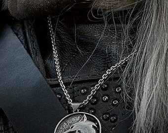 Witcher Geralt van Rivia medaillon White Wolf ketting voor mannen vrouwen cadeau Mens verjaardag hanger Vinta | NL