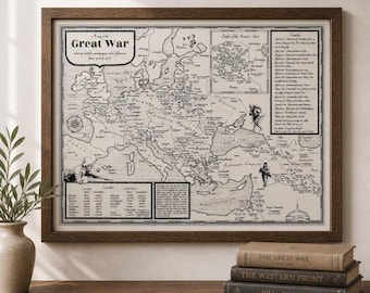 Hand Drawn Map of World War 1