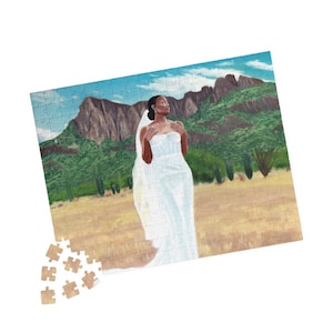 Bride Puzzle of Original Oil Painting Artwork | Jigsaw Puzzle, Adult Puzzle, Kids Puzzle | Unique Puzzle Holiday Gift Idea