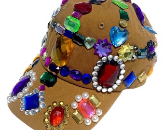 Best in Show! Bedazzled hat, unisex, gemstone encrusted baseball hat.