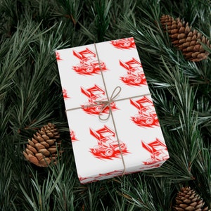 Winged Sprint Car Gift Wrapping Paper, Racing Gift Wrap, Christmas Holiday Gifting Papers image 8