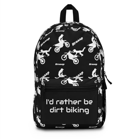 I d Rather Be Dirt Biking Racing Backpack Dirt Bike Bag Riding Back Pack School Backpacks