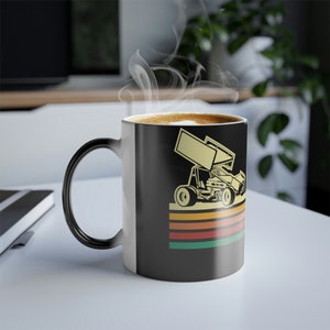Sprint Car Color Morphing Mug, Coffee Mug, Racing Coffee Mug, Sprint Car Mug, Race Car Coffee Mug