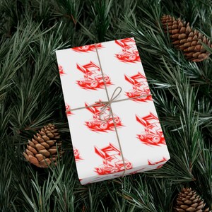 Winged Sprint Car Gift Wrapping Paper, Racing Gift Wrap, Christmas Holiday Gifting Papers image 10