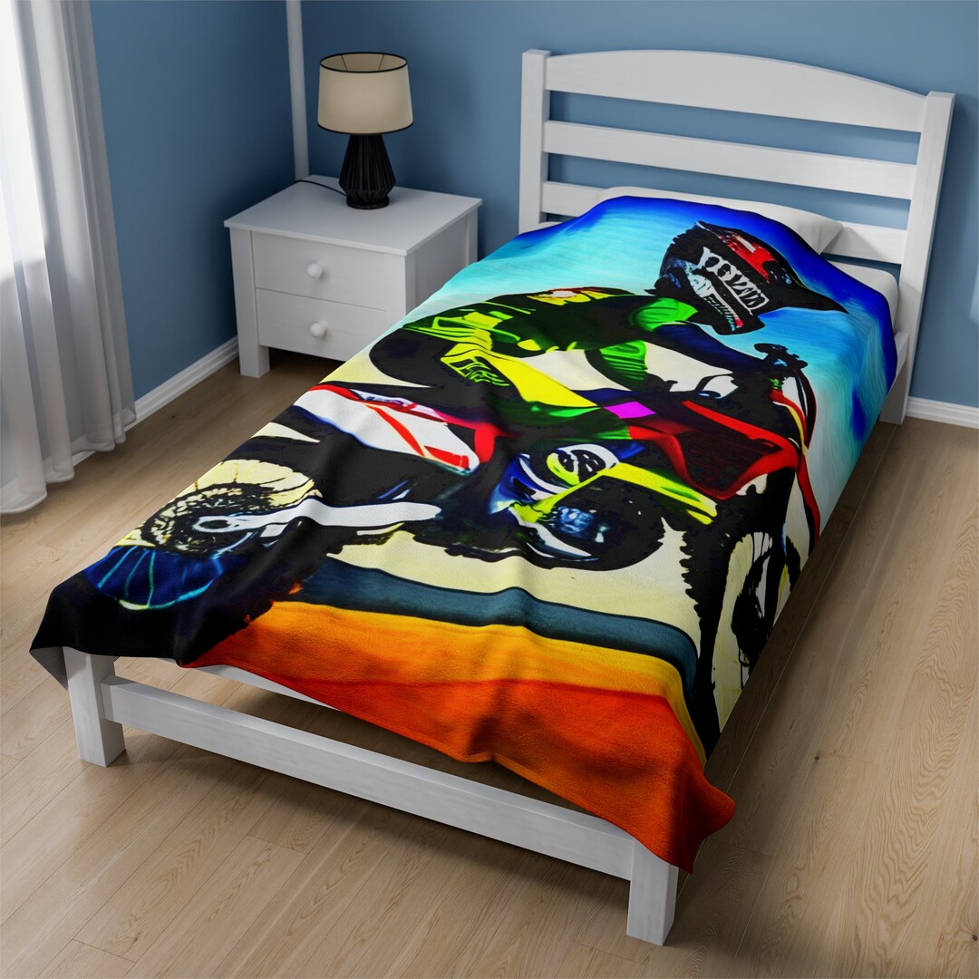 Dirt Bike, Dirt Biking, Motor Sports Blankets, Motocross Throw, Race