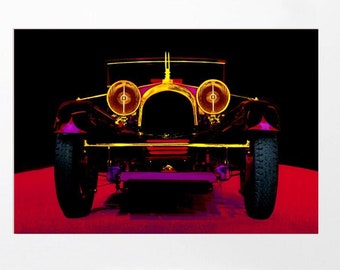 VOISIN car color ink photography hand painted for download for interior decoration