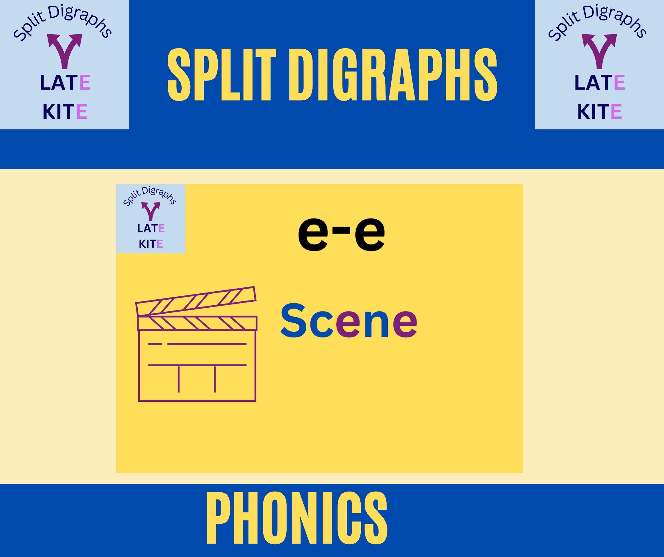 Split Digraph Flashcards Phonic Cards - Etsy Australia