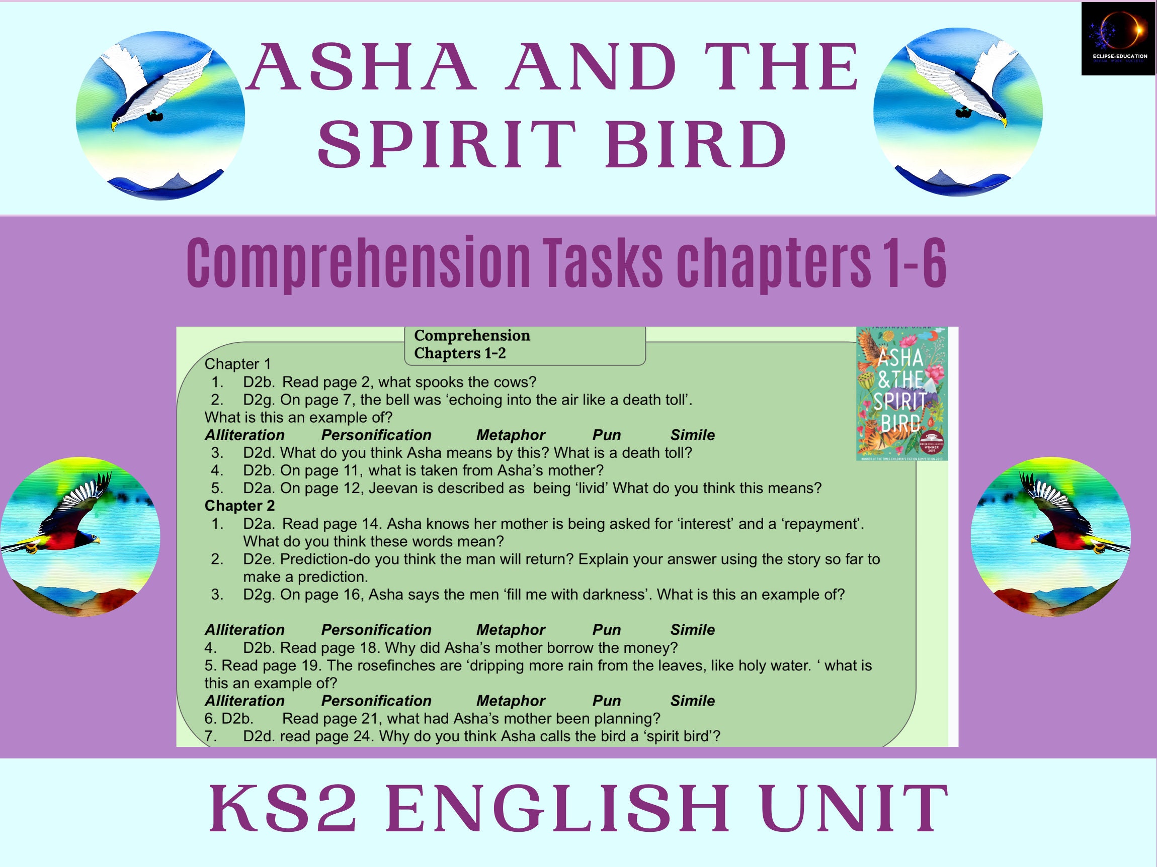 Complete Teaching Unit: 'asha and the Spirit Bird' - Engaging English ...