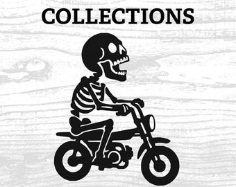Archivo digital PNG de Skelton en Minibike, motocicleta y bicicleta
