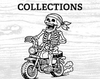 Skelton en Minibike, bicicleta, motocicleta riendo, archivo digital PNG