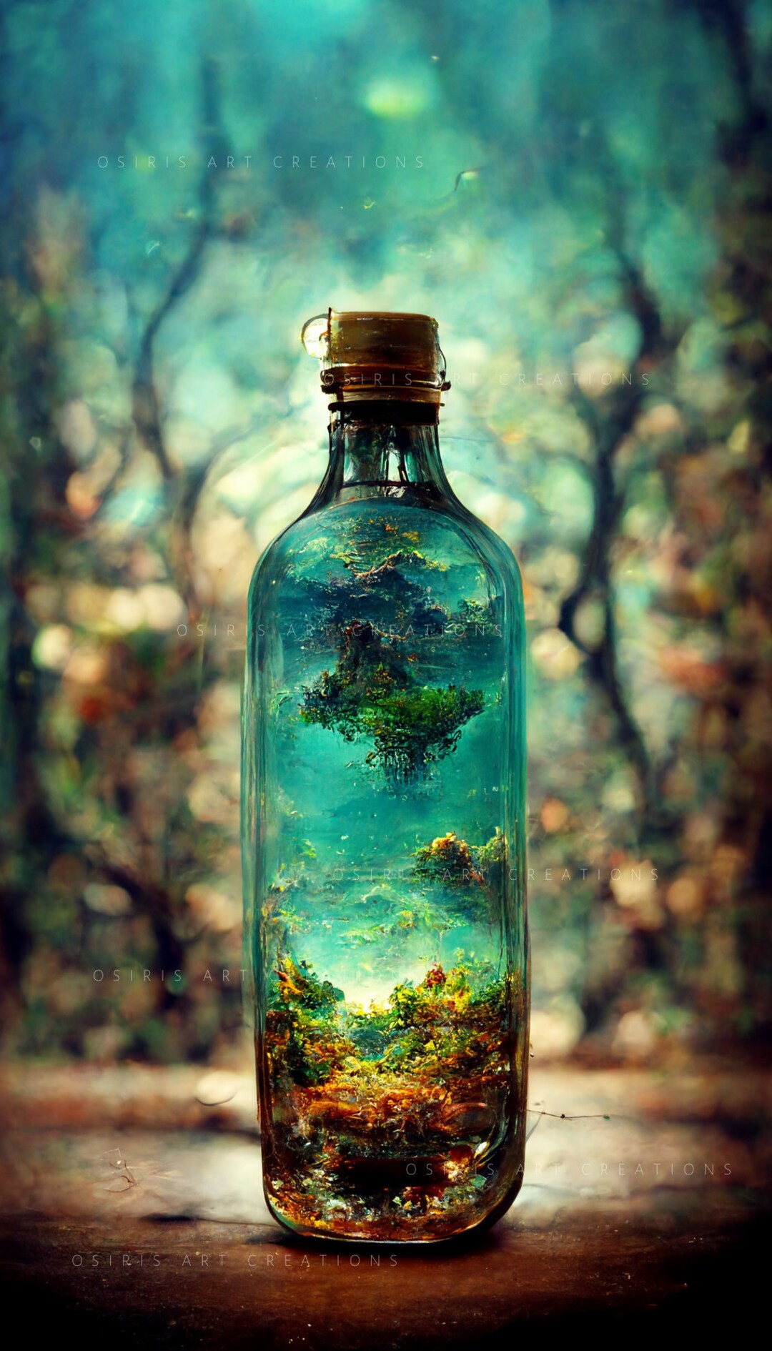 Nature in a Bottle Digital Art Printable Art Instant Download Etsy