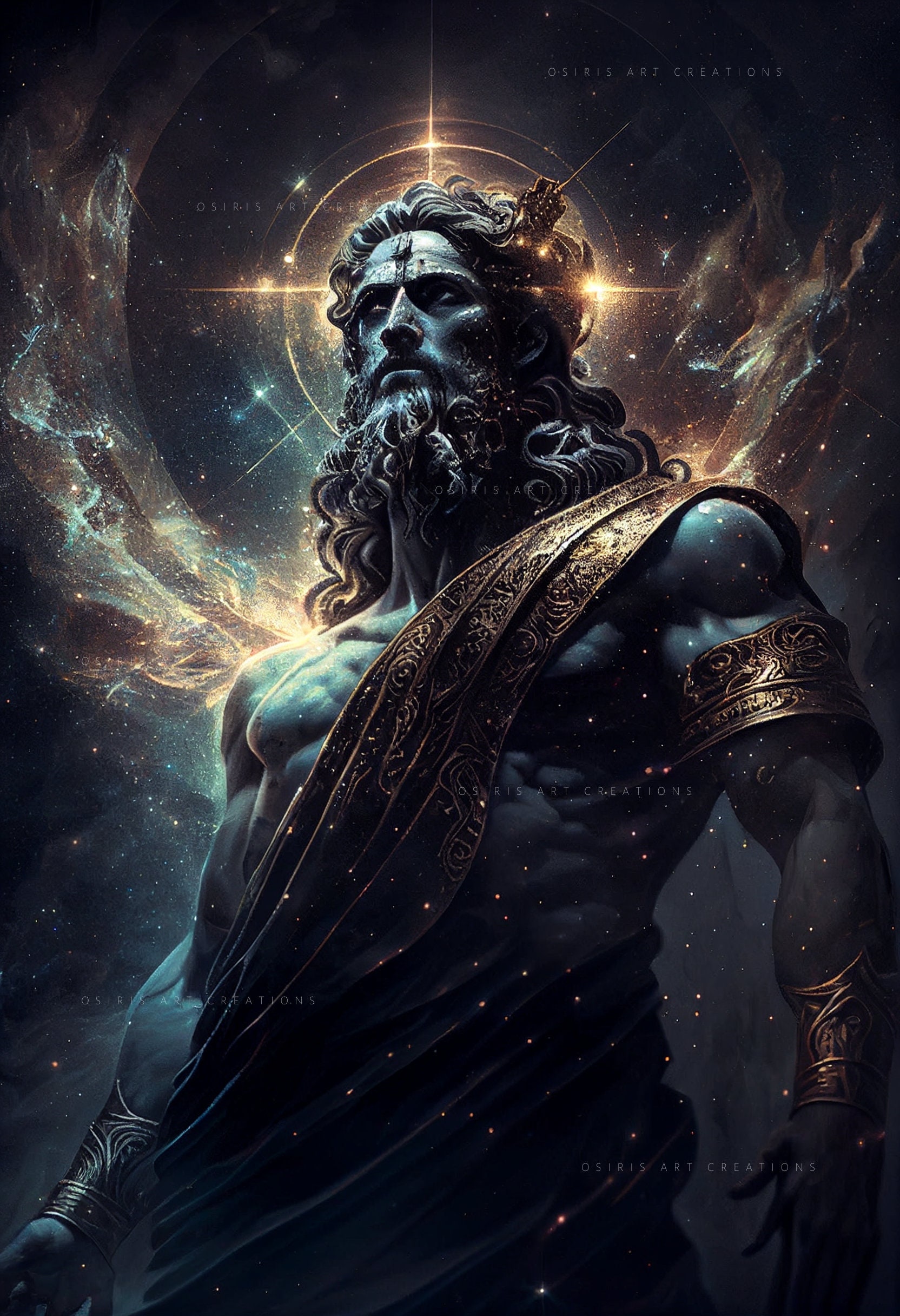 Zeus Greek God Digital Art Printable Art Instant Download - Etsy