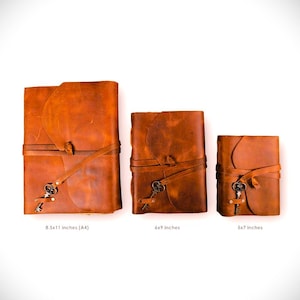 Leather Journal Vintage Leather Notebook Genuine Leather-bound Journal Handmade Deckle Edge Paper Book of Shadows personalized gifts