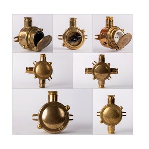 Solid Brass Connection Junction Box Switch Socket, Industrial Outdoor Junction Box, Brass Schuko Socket, Industrial Lighting Rotary Switch
