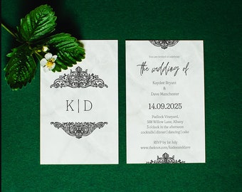 Wedding invitation, wedding design, digital, download, template, wedding template, colour pop, contemporary
