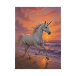 Einhorn Sonnenuntergang Postkarten, Grußkarten, Kunstdrucke, Freundschaftsgeschenke, Briefpapier Sets