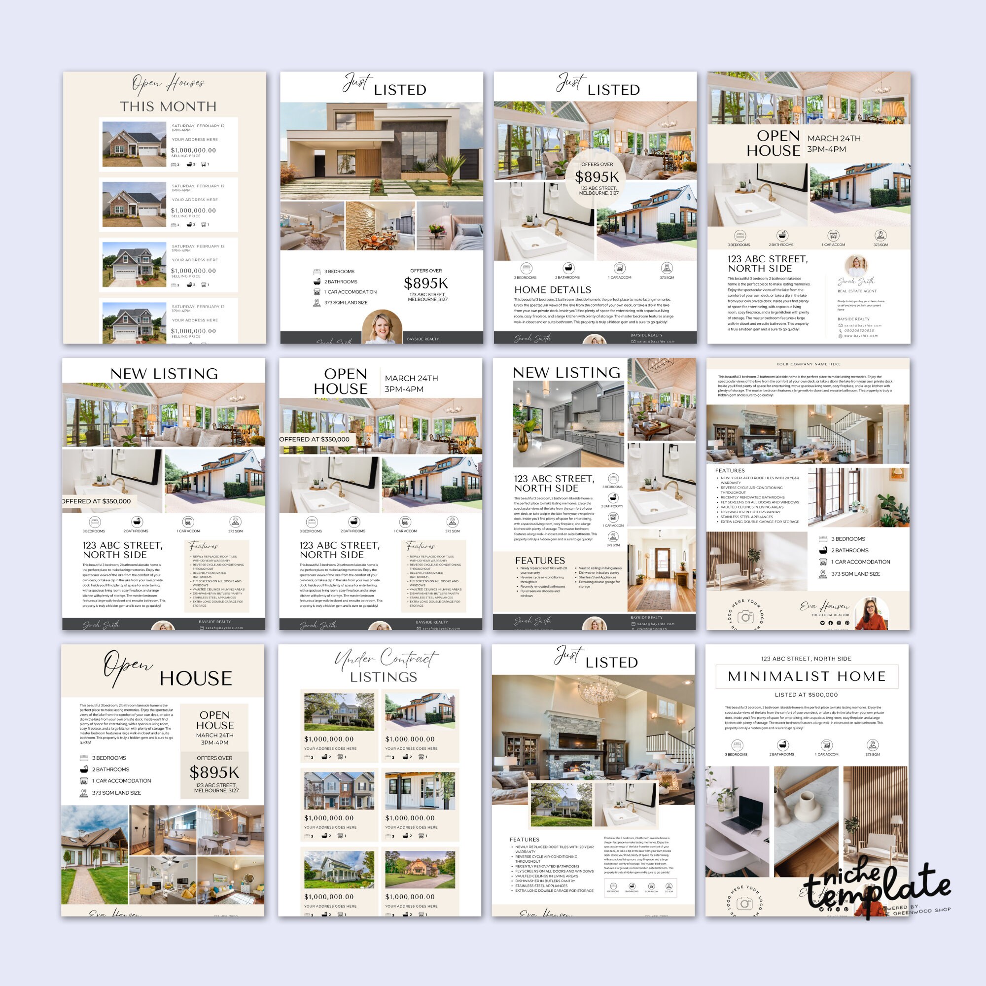Real Estate Flyers | Editable, Canva Template - Etsy