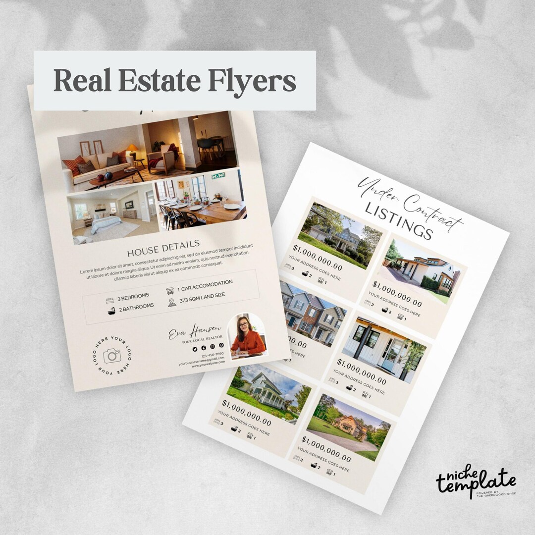 Real Estate Flyers | Editable, Canva Template - Etsy